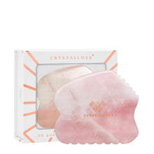 Indlæs billede til gallerivisning Crystallove Contour Gua Sha - Rosakvarts gauasha.com