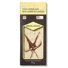 Indlæs billede til gallerivisning ØKOLADEN - Økologisk Hvid Chokolade - Lemon & Lakrids gauasha.com