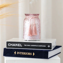 Indlæs billede til gallerivisning Aroma Diffuser - Pink tassel - rosafarvet glas gauasha.com
