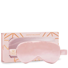 Indlæs billede til gallerivisning Crystallove silke sovemaske - rose, 100 % silke sovemaske, øjenmaske gauasha.com