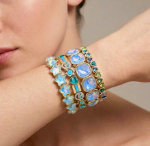 Indlæs billede til gallerivisning Elastik armbånd med sten - multi blå gauasha.com
