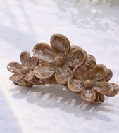 Hårklemme Flower, perlemor brun gauasha.com