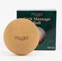 Indlæs billede til gallerivisning Massagebold i kork 10 cm - til dybdegående muskelmassage gauasha.com
