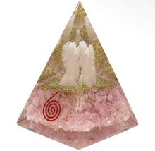 Indlæs billede til gallerivisning Orgonit pyramide med krystaller og engel gauasha.com
