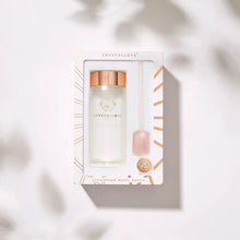 Indlæs billede til gallerivisning Crystallove drikkeflaske med Rosakvarts Krystal &amp; Sugerør · 400 ml gauasha.com
